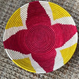 Red and Yellow African Coloured Basket 40cm