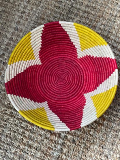 Red and Yellow African Coloured Basket 40cm