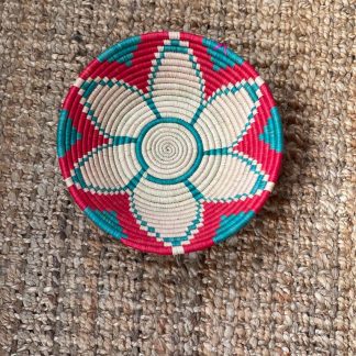 Red and Blue African Coloured Basket 40cm