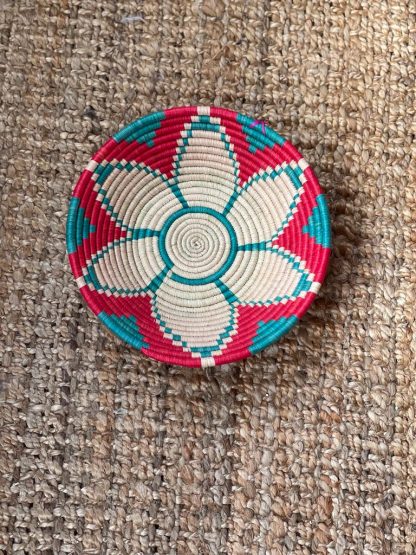 Red and Blue African Coloured Basket 40cm