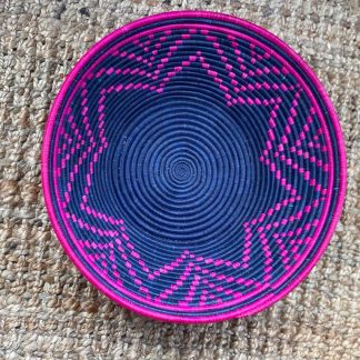 Purple and Blue African Coloured Basket 40cm